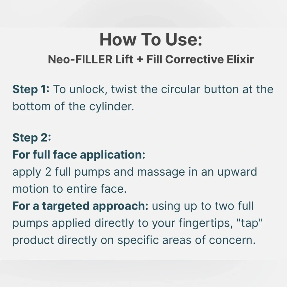 Neora Neo-Filler Lift & Fill Corrective Elixir, New Product; No Box